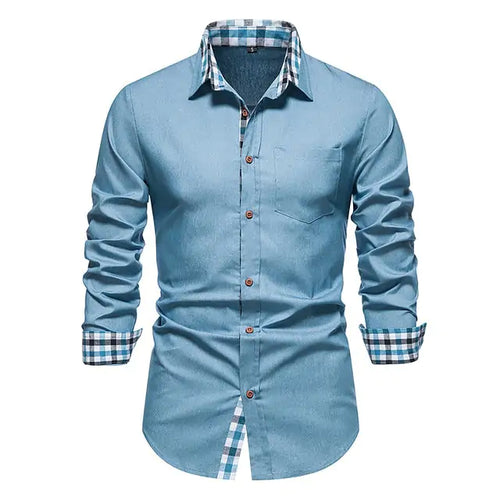 Load image into Gallery viewer, Plaid Patchwork Formal Shirts for Men
