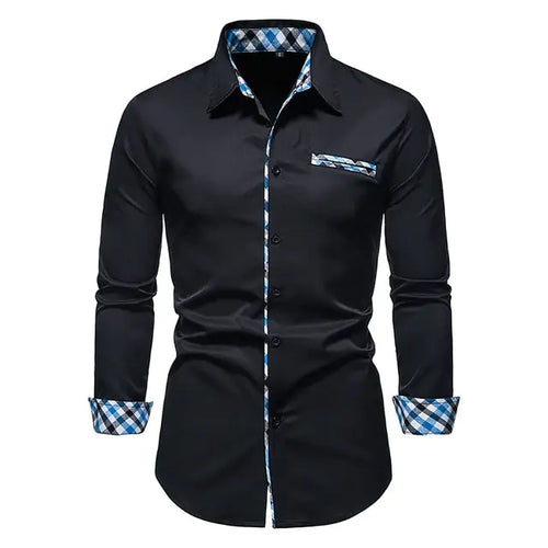 Load image into Gallery viewer, Plaid Patchwork Formal Shirts for Men
