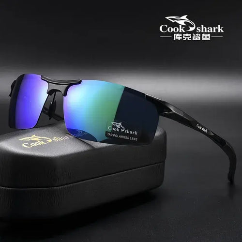 Load image into Gallery viewer, Cook Shark&#39;s new aluminum magnesium sunglasses men&#39;s sunglasses HD polarized driving drivers color glasses tide
