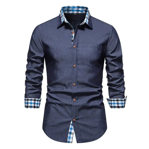 Load image into Gallery viewer, Plaid Patchwork Formal Shirts for Men
