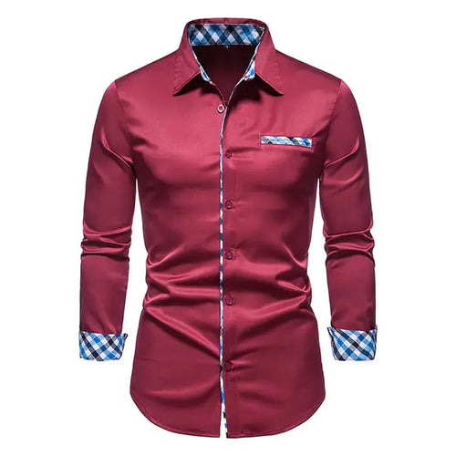 Load image into Gallery viewer, Plaid Patchwork Formal Shirts for Men
