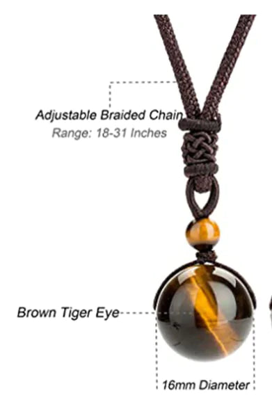 Load image into Gallery viewer, Tiger Eye Stone Pendant Necklace
