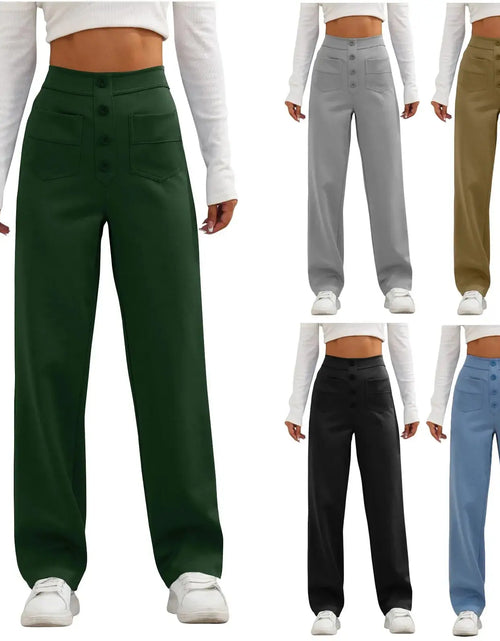 Load image into Gallery viewer, High- Waisted Casual Pants
