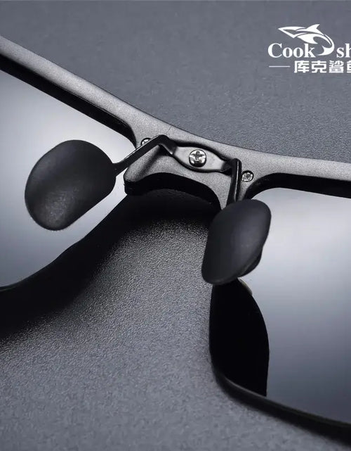 Load image into Gallery viewer, Cook Shark&#39;s new aluminum magnesium sunglasses men&#39;s sunglasses HD polarized driving drivers color glasses tide
