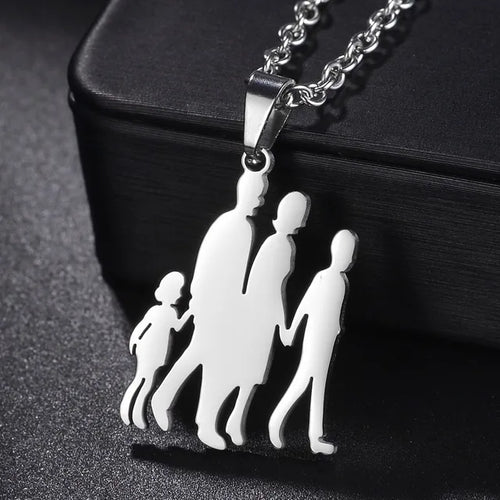 Load image into Gallery viewer, Family Silver Necklaces
