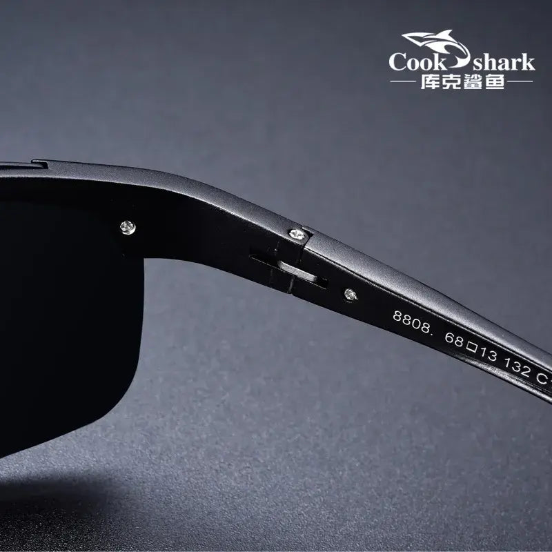 Cook Shark's new aluminum magnesium sunglasses men's sunglasses HD polarized driving drivers color glasses tide